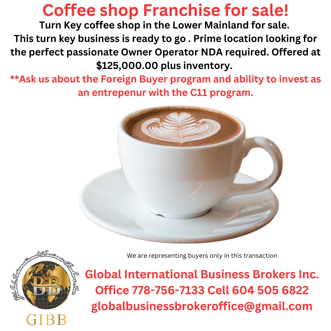 Well-Established Coffee shop franchise opportunity
